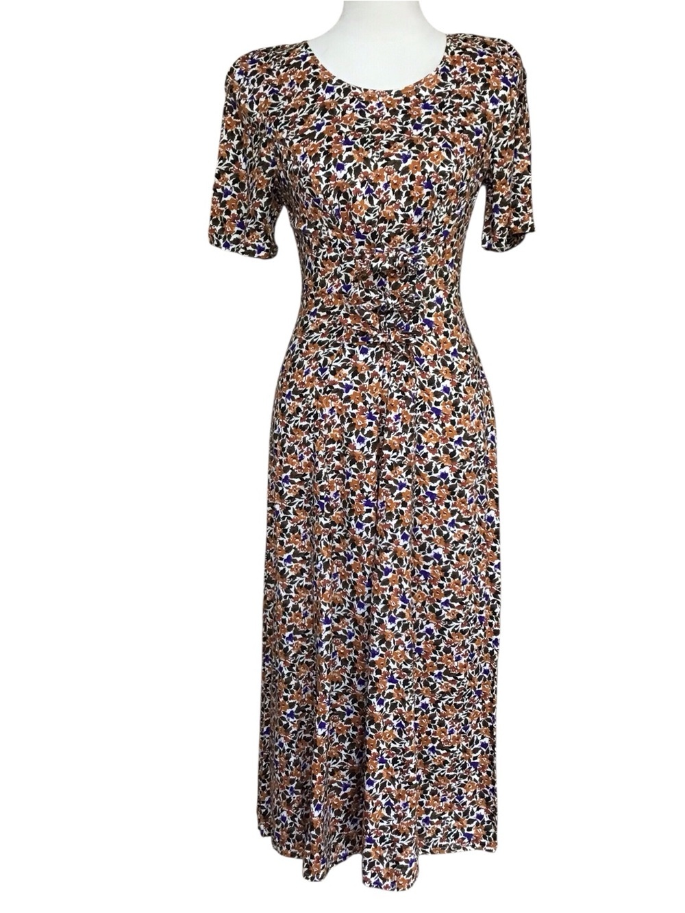 Jamie Brooke Vintage Floral Midi Dress Size 3